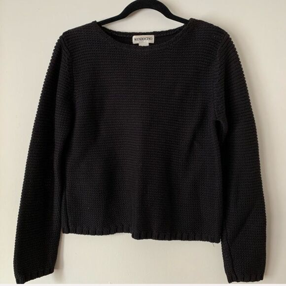 Mendocino black knitted longsleeved sweater, crew neck, great condition, S - Picture 7 of 10